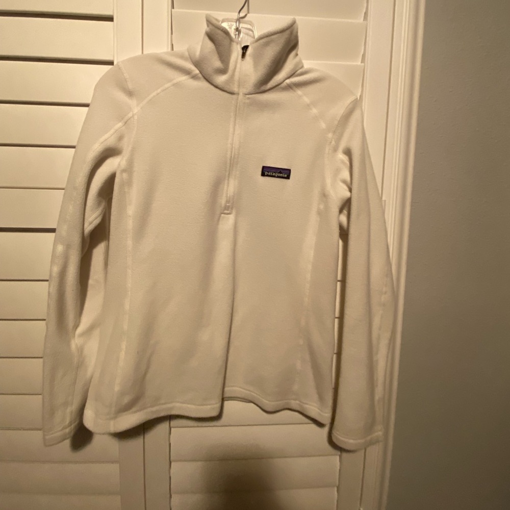 Patagonia 1/4 zip White fleece XS